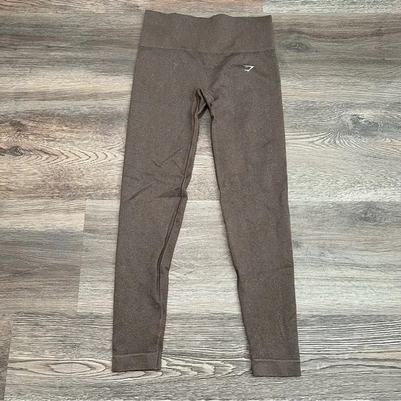 Gymshark Brown Adapt Fleck Seamless Leggings Small - Picture 2 of 8